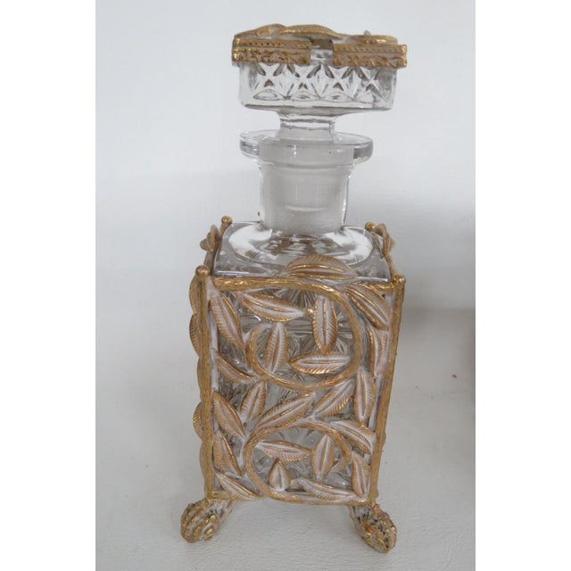 Imperial Glass 4pc Ormolu Vanity Set With 2 Perfume Bottles 1 Tray 1 Box 4723b For Sale - Image 13 of 18