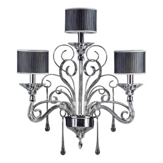 Collection Orchidea Wall Lamp in Metal and Crystal by Jago For Sale