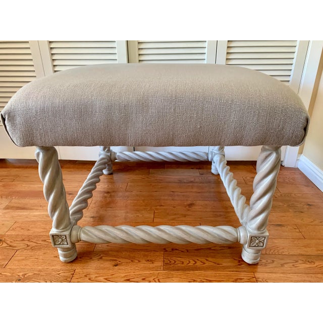Vintage Mid Century Ottoman For Sale - Image 4 of 6