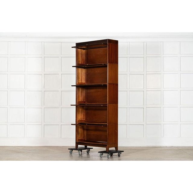 Brown Large Gunn Mahogany Glazed Sectional Bookcase, 1900 For Sale - Image 8 of 17
