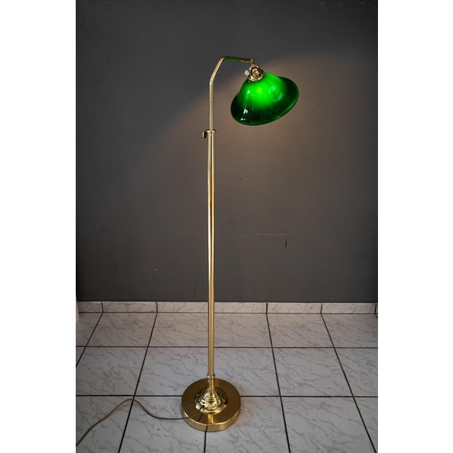 Art Deco Adjustable Floor Lamp with Green Shade, Vienna, Austria, 1920s For Sale - Image 17 of 18