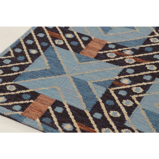 Rug & Kilim Contemporary Scandinavian Style Nordic Grid Wool Rug by Rug & Kilim, India For Sale - Image 4 of 10