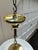 Large Vintage School House Globe With Brass Hanging Fixture For Sale - Image 4 of 6