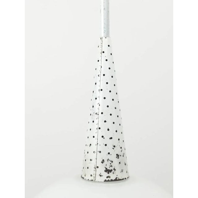 Mathieu Matégot Perforated Pendant Lamp attributed to Mathieu Matégo, France, 1950s For Sale - Image 4 of 11