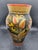 Vintage USSR Russian Folk Art Wood Floral Design Vase