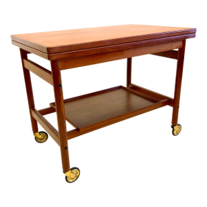 Danish Mid 20th Century Teak Cocktail Cart by Kurt Ostervig for Jason Mobler