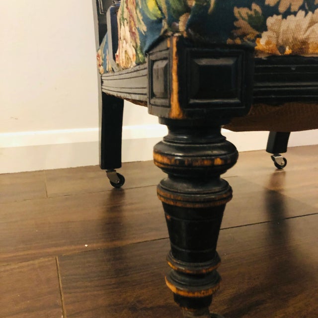 Small Victorian Ebonised Armchair, 1880s For Sale - Image 13 of 16
