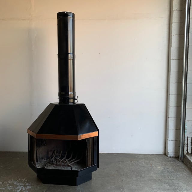 Mid Century Malm Wood Burning Fireplace Chairish