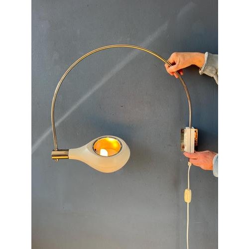 Vintage Beige Arc Wall Lamp from Temde For Sale - Image 5 of 13