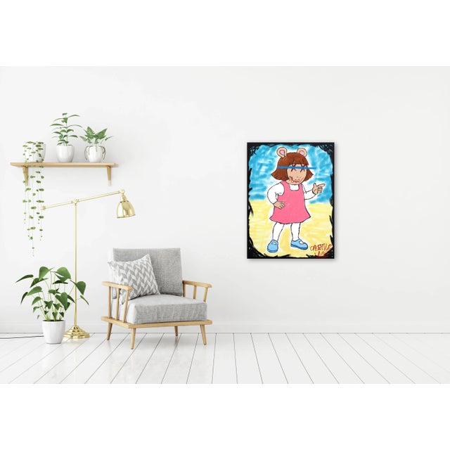 Pop Art Cartoon Character "Dw" Original Artwork by Randy Morales For Sale - Image 9 of 10