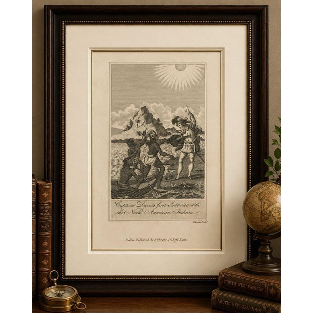 Patrick Maguire, Captain Davis's First Interview with the North American Indians, 1815, Engraving For Sale - Image 3 of 10