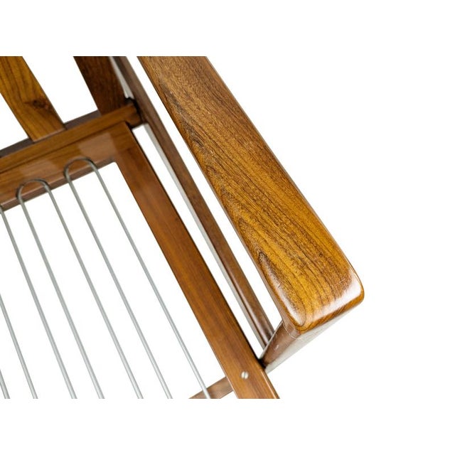 Blue Fabric & Teakwood Armchair by Arne Wahl Iversen for Komfort, 1960s For Sale - Image 14 of 16