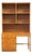 Dixie Furniture Campaigner Collection Walnut 46" Student Writing Desk W. Bookcase Hutch Top 767-532 / 767-543 For Sale