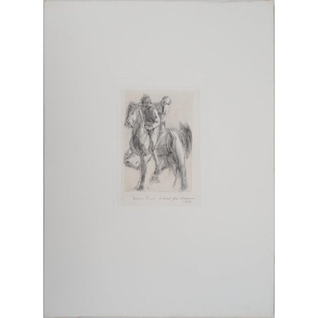 Auguste Rodin (1840-1917) (after) Dante and Virgil on a chimerical horse Photogravure reworked using drypoint (Goupil...