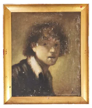 After Rembrandt Van Rijn, Self-Portrait, Early 20th Century, Oil on Canvas, Framed