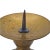 Gold Mid-Century Indian Brass & White Marble Candlesticks Pair For Sale - Image 8 of 11
