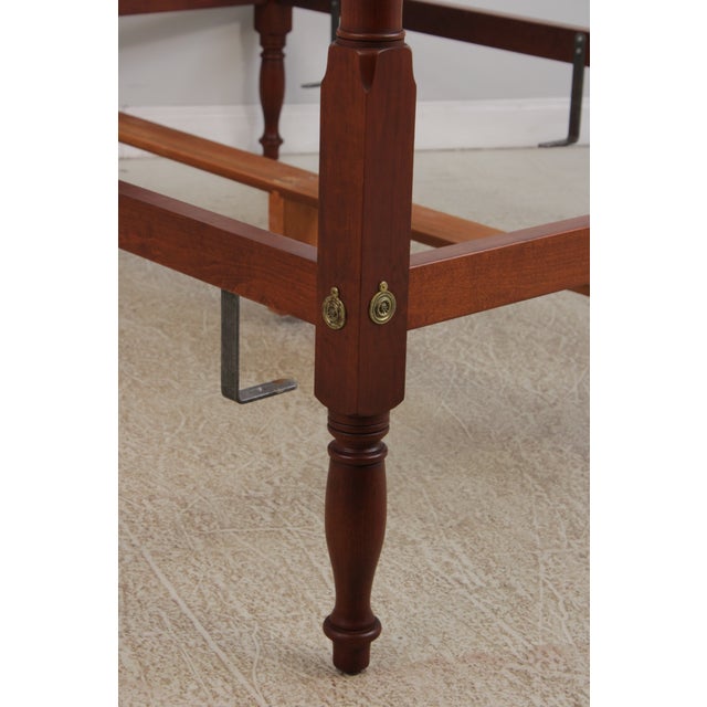Eldred Wheeler Federal Style Cherry Queen Size Poster Bed For Sale - Image 13 of 15