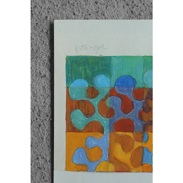 Mid-Century Modern Margareta Treutiger, Composition, Mixed Media on Paper, 1978 For Sale - Image 3 of 6