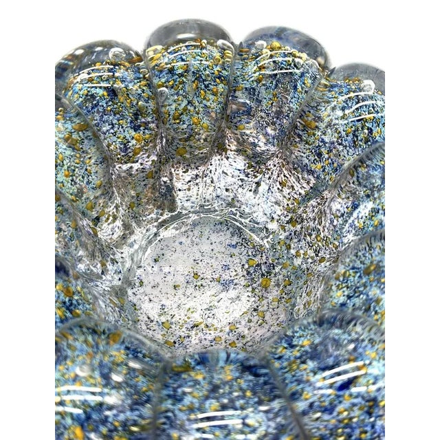 Mouth-Blown Murano Glass Bowl with Framed Bubbles, 1960s For Sale - Image 4 of 13