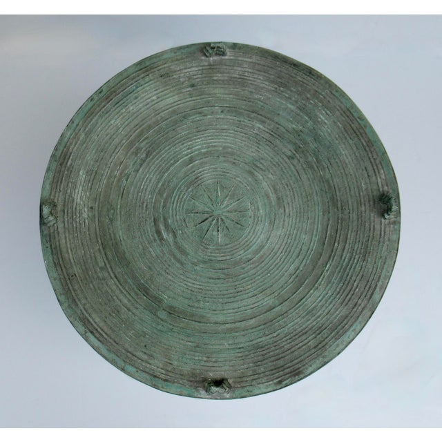 Antique Southeast Asian Bronze Rain Drum Side Table For Sale - Image 16 of 18