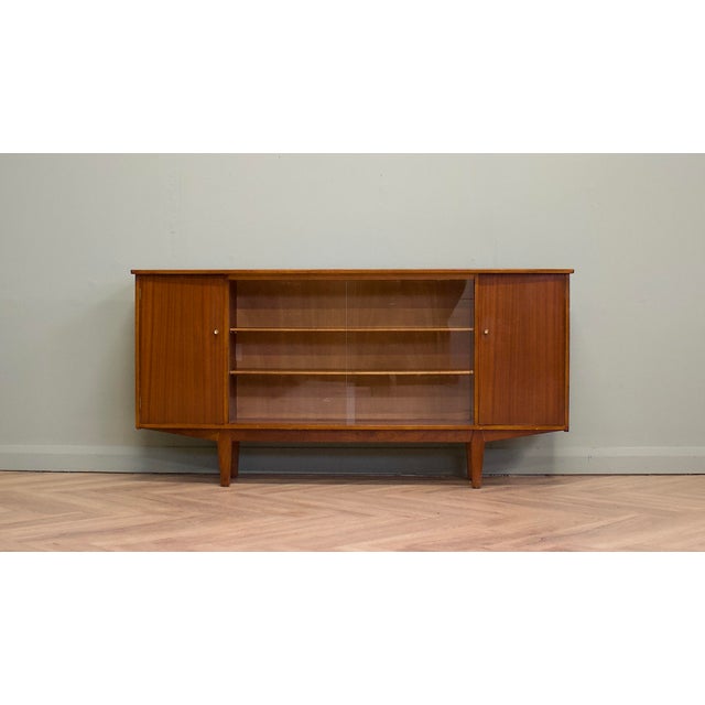 British Teak and Glass Cabinet, 1960s For Sale - Image 9 of 9