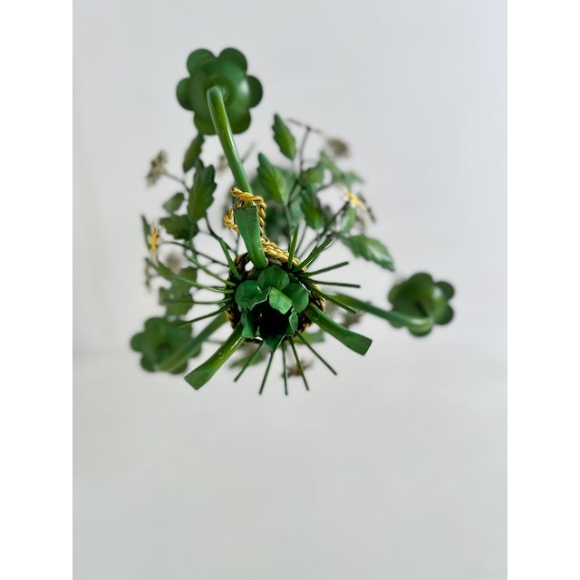 Italian Painted Tole Daisy Chandelier by Sergio Terzani, 1970s For Sale - Image 11 of 15