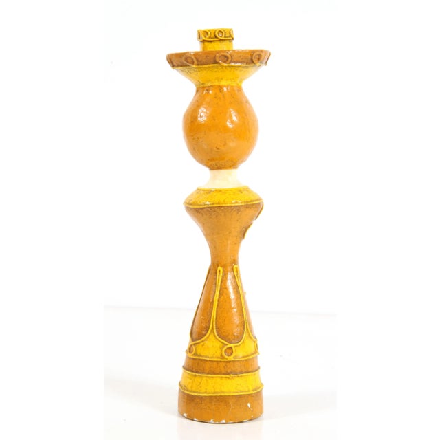 Vintage 1960's Gemma Taccogna Mexican Paper Mache Candle Stick Holder For Sale - Image 4 of 8