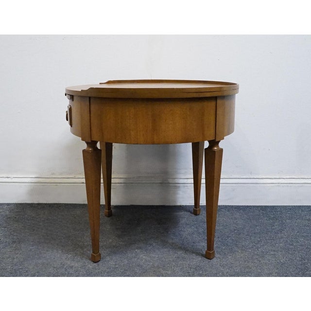 John Widdicomb / William a Berkey Traditional Federal Style Sunburst Mahogany 23" Round Accent End Table 7788 For Sale - Image 12 of 15