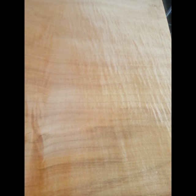 Exceptionally Rare Curly Ambrosia Sugar Maple Desk For Sale - Image 9 of 11