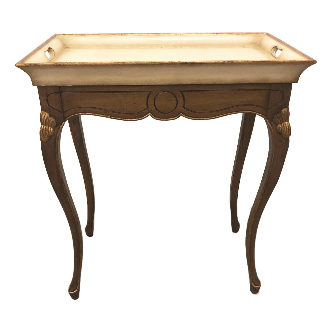 French Style Serving Tea Table W/ Removable Tray Side/Accent Table ...