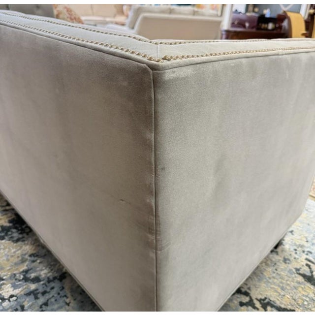Stickley Greige Upholstered and Tufted Draper Sofa For Sale - Image 9 of 18