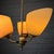 Scandinavian 3-Arm Chandelier in Brass and Yellow Glass, Sweden, 1940s For Sale - Image 6 of 10