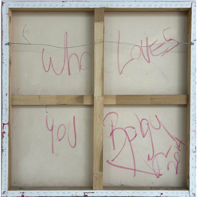 Wood Anthony Liggins Abstract Acrylic Painting and Signed Book "Who Loves You Baby" - Set of 2 For Sale - Image 7 of 13
