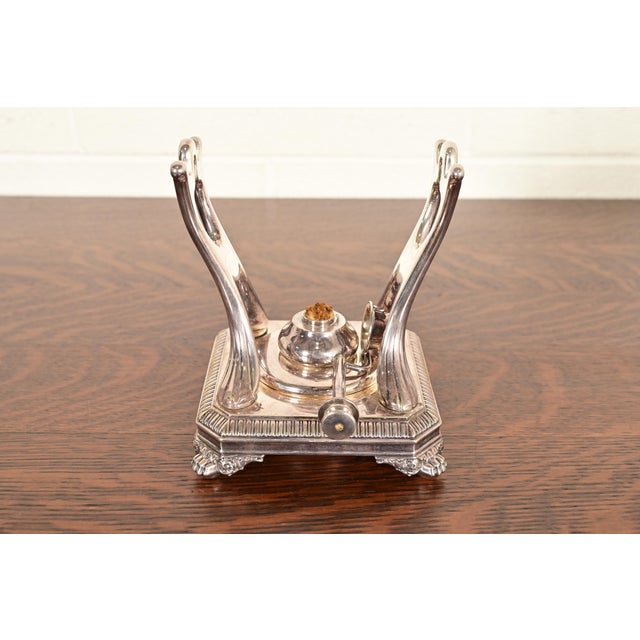 Early 20th Century Tiffany & Co. Art Deco Silverplate Tea Kettle or Coffee Pot With Boiler For Sale - Image 11 of 16
