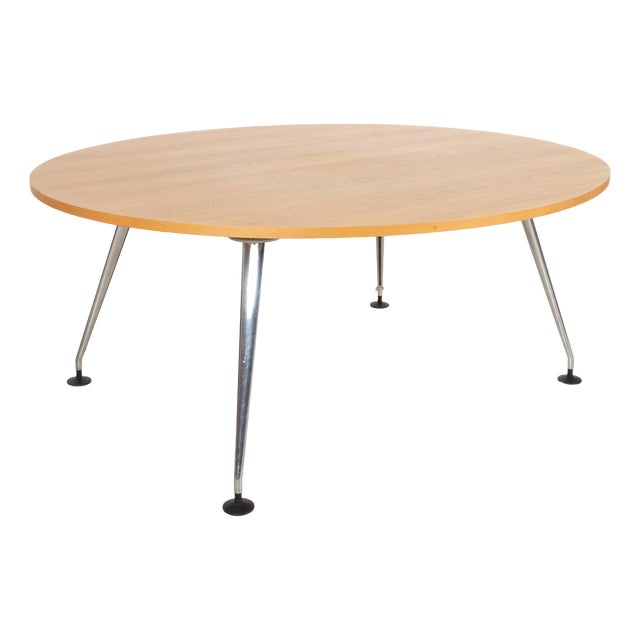 Medamorph Dining Table in Brown Wood and Chrome from Vitra For Sale