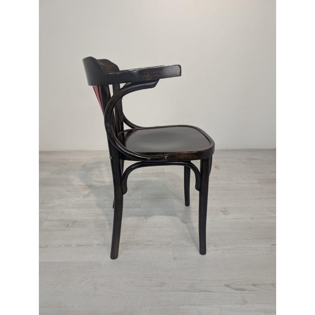 25 Armchair in Beech with Red Fan from Ton, 1965 For Sale - Image 6 of 14