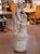 Stone Mid-Century French Cast Stone Garden Figure of Woman at Well on Fluted Pedestal For Sale - Image 7 of 13