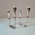 Mid-Century Modern Pair of Mid-Century Danish Silver Plated Calla Lily Candlestick Holders by Hans Jensen For Sale - Image 3 of 9