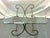 Modern Vintage Scroll Wrought Iron and Brass Square Coffee Table With Beveled Glass Top For Sale - Image 3 of 18