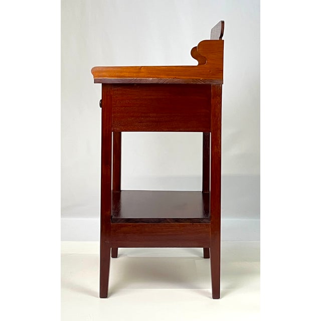 Farmhouse Antique Country Solid Mahogany Washstand / Bedside Table For Sale - Image 3 of 13