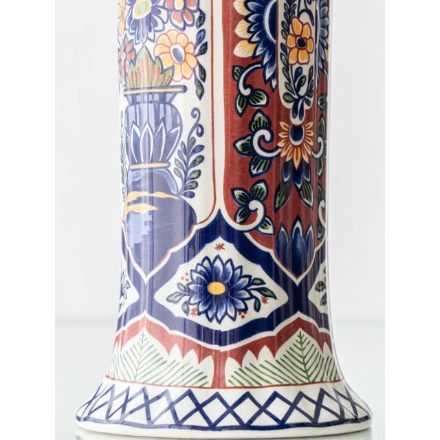 Hand-Painted Trumpet Table Lamps by Boch Frères for Delft, 1950s, Set of 2 For Sale - Image 15 of 17