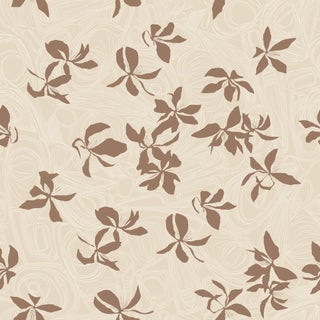 Sample - Floating Petals Wallpaper by Susan Hable in Mauve, White and Tan For Sale