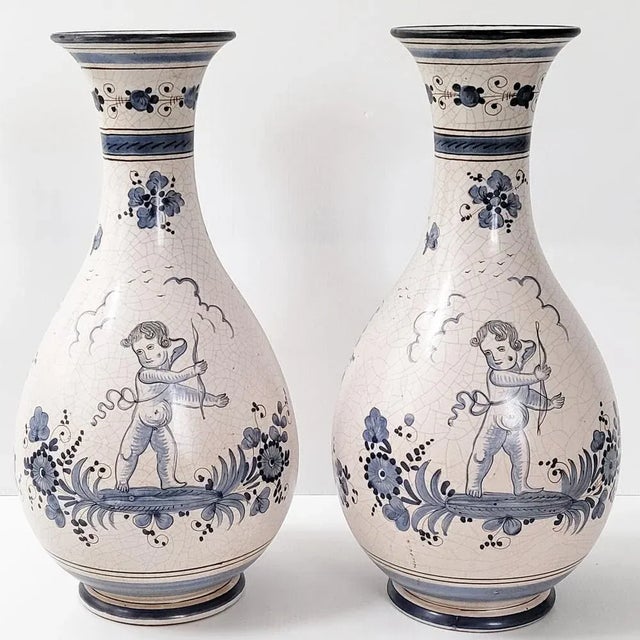 Mid-Century Italian Ceramic Vases from Maioliche Deruta, 1950s, Set of 2 For Sale - Image 10 of 10