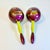 1950s 1950s Vintage Boho Chic Mexican Hand-Painted Maracas - A Pair For Sale - Image 5 of 11