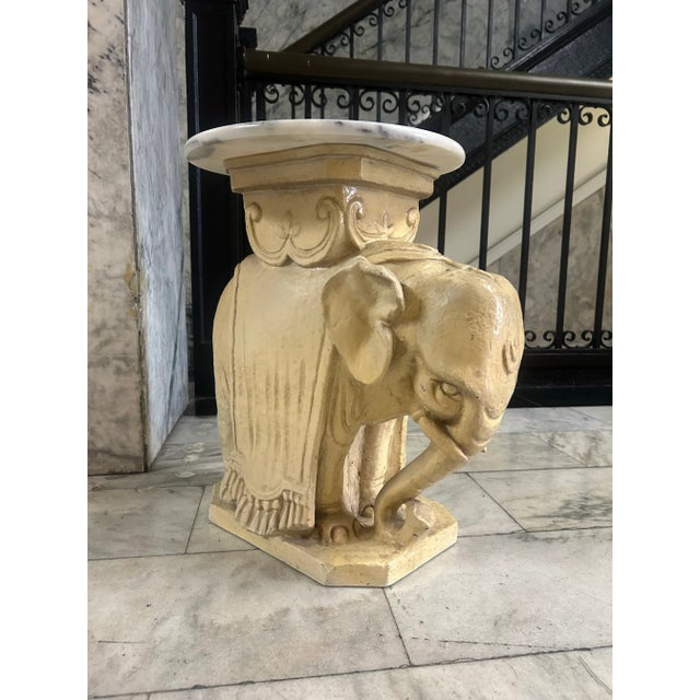 1960s Hollywood Regency Elephant Pedestal For Sale - Image 5 of 12