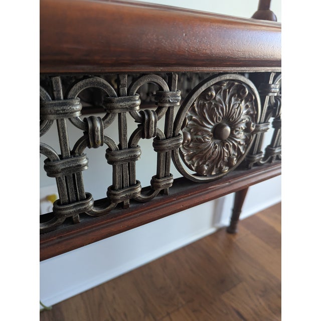 Traditional 1990s Theodore Alexander Morgan Hill Marble Top Console Table For Sale - Image 3 of 14