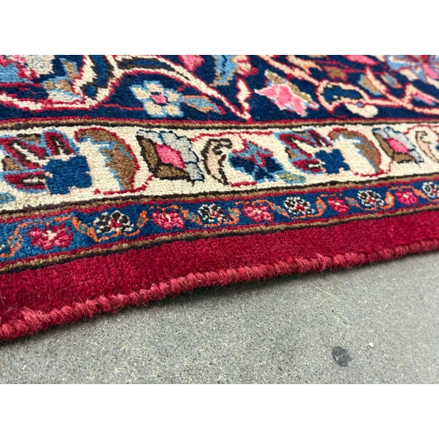 11ft 4 in × 15ft 6 in Persian Kashan Handmade Wool Rug For Sale - Image 11 of 12