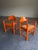 Wood Pair of Vintage Orange Hank Lowenstein Padova Armchairs For Sale - Image 7 of 12