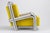 Contemporary Tub Armchair in Wool and Brushed Steel by Christophe Perichon For Sale - Image 3 of 7