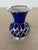 Art Deco Vintage Art Deco Weimar Porcelain Cobalt Blue Silver Overlay Small Bottle Vase For Sale - Image 3 of 9